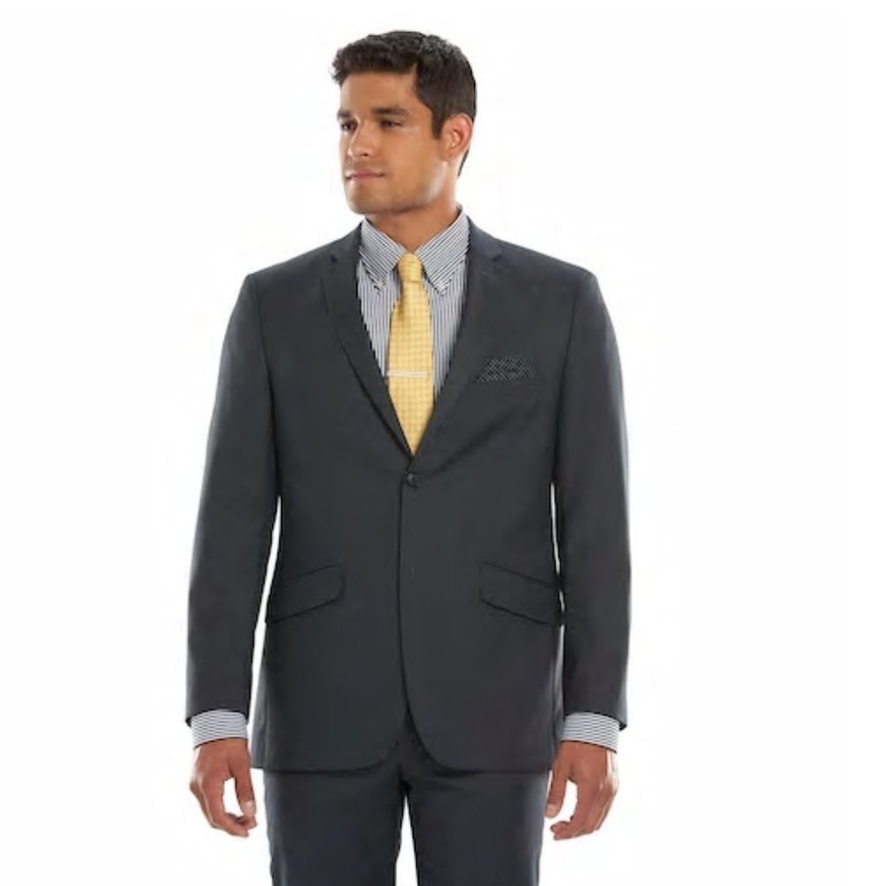 Men's Lazetti Slim-Fit Gray Suit Jacket